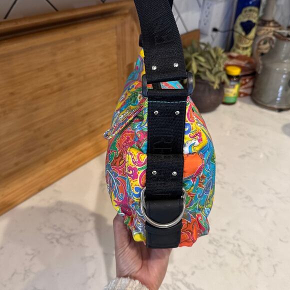 Lauren Ralph Lauren Bag Paisley Hobo Shoulder Bright Boho Colorful Y2K it girl - Picture 3 of 12